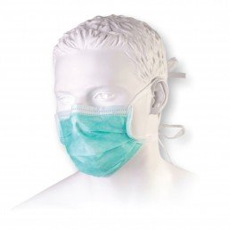 Maseczka chirurgiczna 3W z włókniny z trokami opak. 50szt. zielona