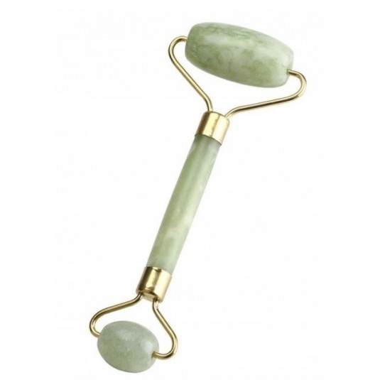 Gua Sha Jadeit - wałek z dwona głowami, 1szt.