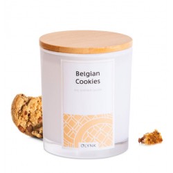 Świeca zapachowa z wosku sojowego w szkle-(Belgian Cookies), 300ml