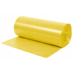 Worki na odpady żółte, sanitarne, 60L, LDPE 50szt/rol