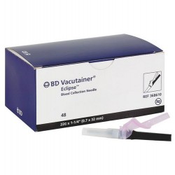 Igła multiadapter systemowy bezpieczny, BD Vacutainer Eclipse, 22G (0,7x32mm), BD368610, op/48szt