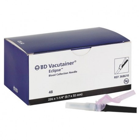 Igła multiadapter systemowy bezpieczny, BD Vacutainer Eclipse, 22G (0,7x32mm), BD368610, op/48szt