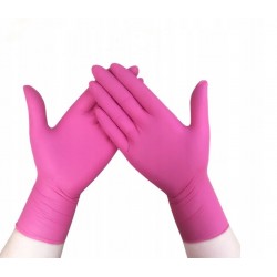 Rękawice nitrylowe różowe PF 100szt/op