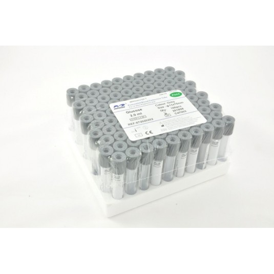 Probówka glukoza (NaF/EDTA) plast., CDR 2ml 13x75mm 100szt/op