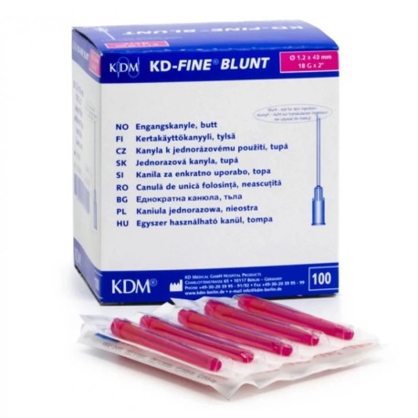 Igła tępa do pobierania leków, j.u. KD-FINE BLUNT 18G 1,2x40mm, 100szt/op